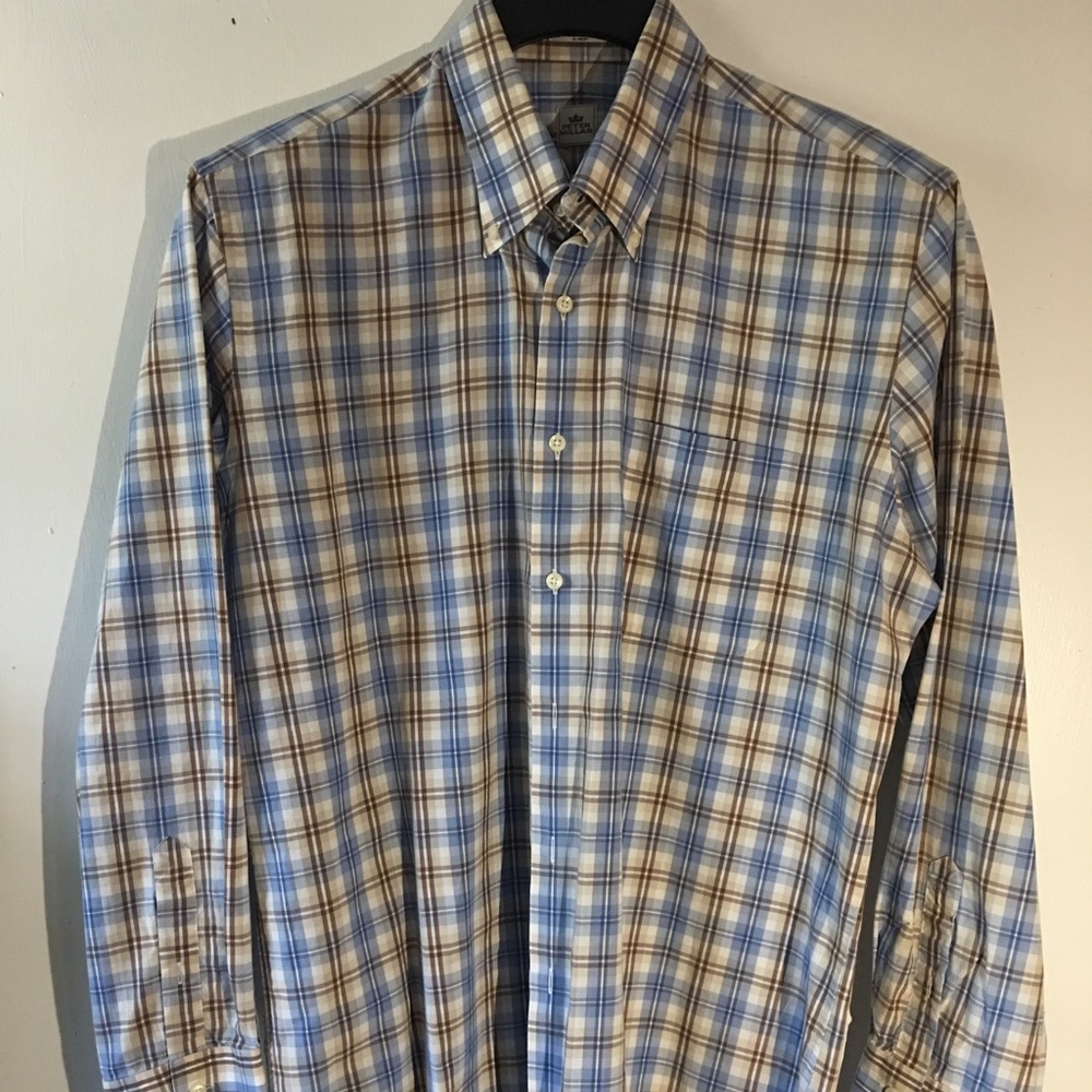 Large Peter Millar Designer Button Down Shirt LS